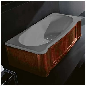 Ванна Gruppo treesse New Classic Young STA-V674C-DX-WO-SE серая с аэромассажем прямоугольная правая дерево орех