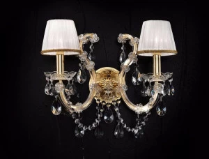 Masiero Металлический настенный светильник прямого света с кристаллами Maria teresa