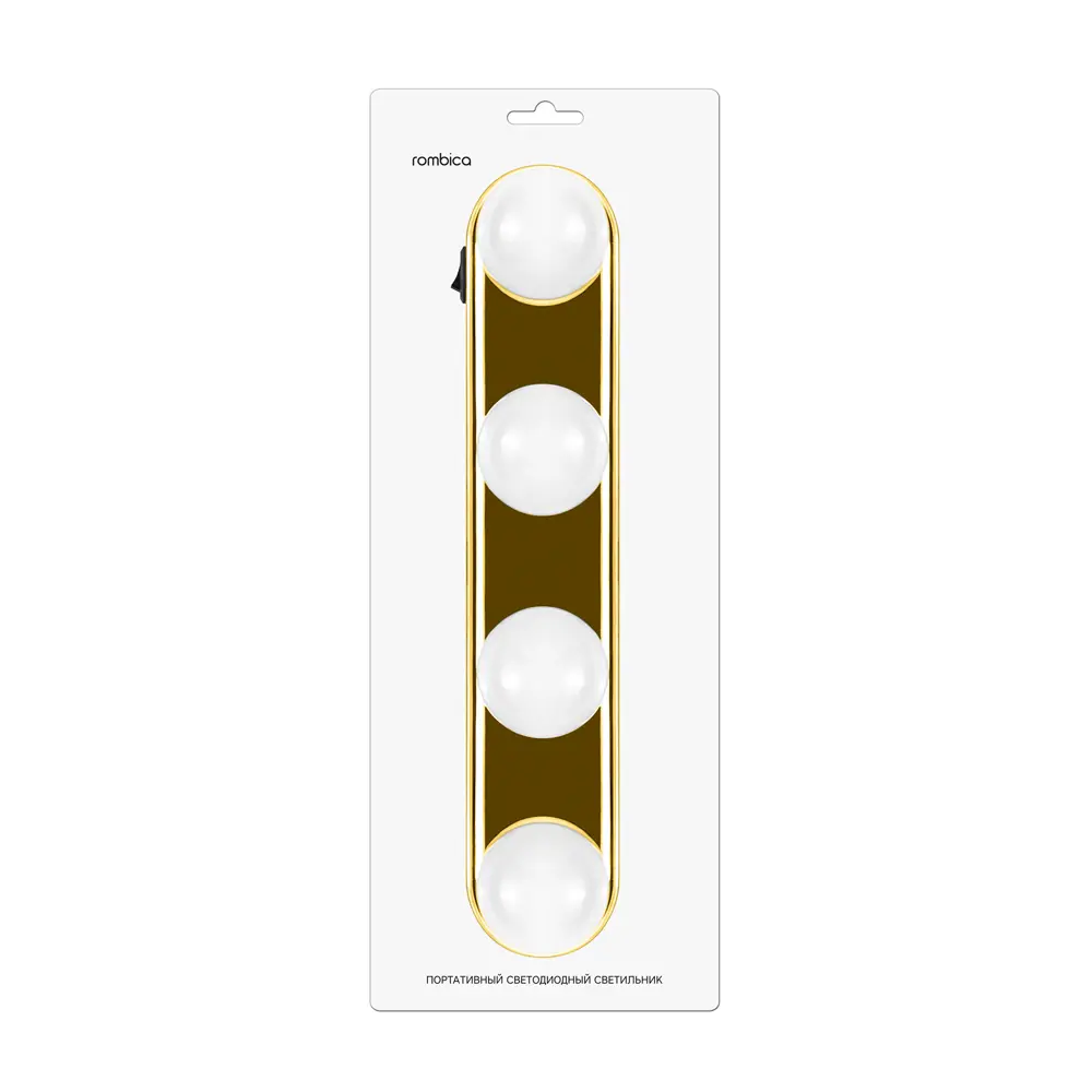 Светильник Rombica Beauty Gold LED на присоске 2 В нейтральный белый свет, цвет золото 83387880 STLM-2081685  - Вид №3