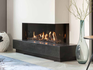 Настенный газовый угловой камин