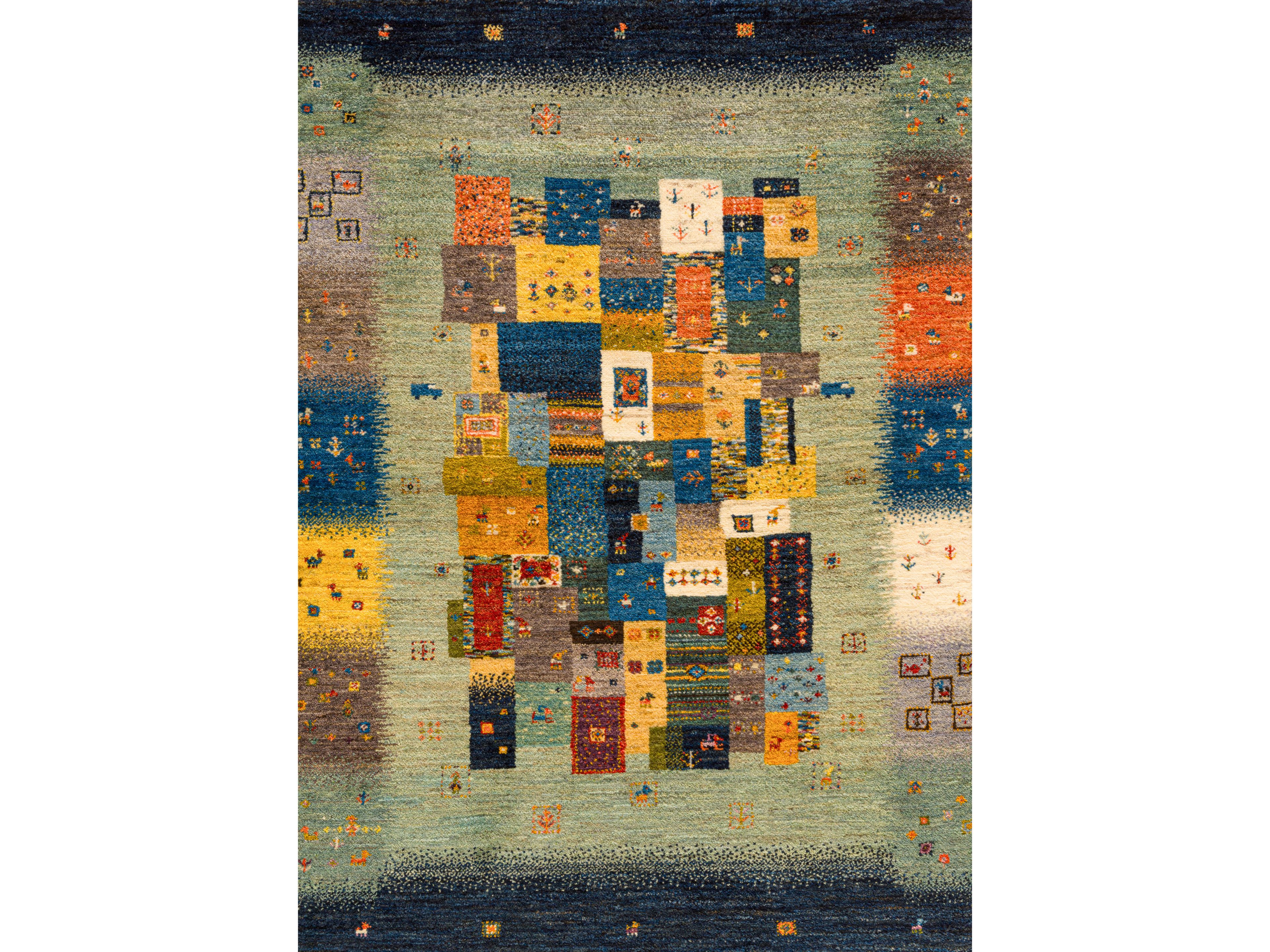 Прямоугольный шерстяной клетчатый ковер Zollanvari Gabbehs Geometric ARCH-00011319 - Вид №1