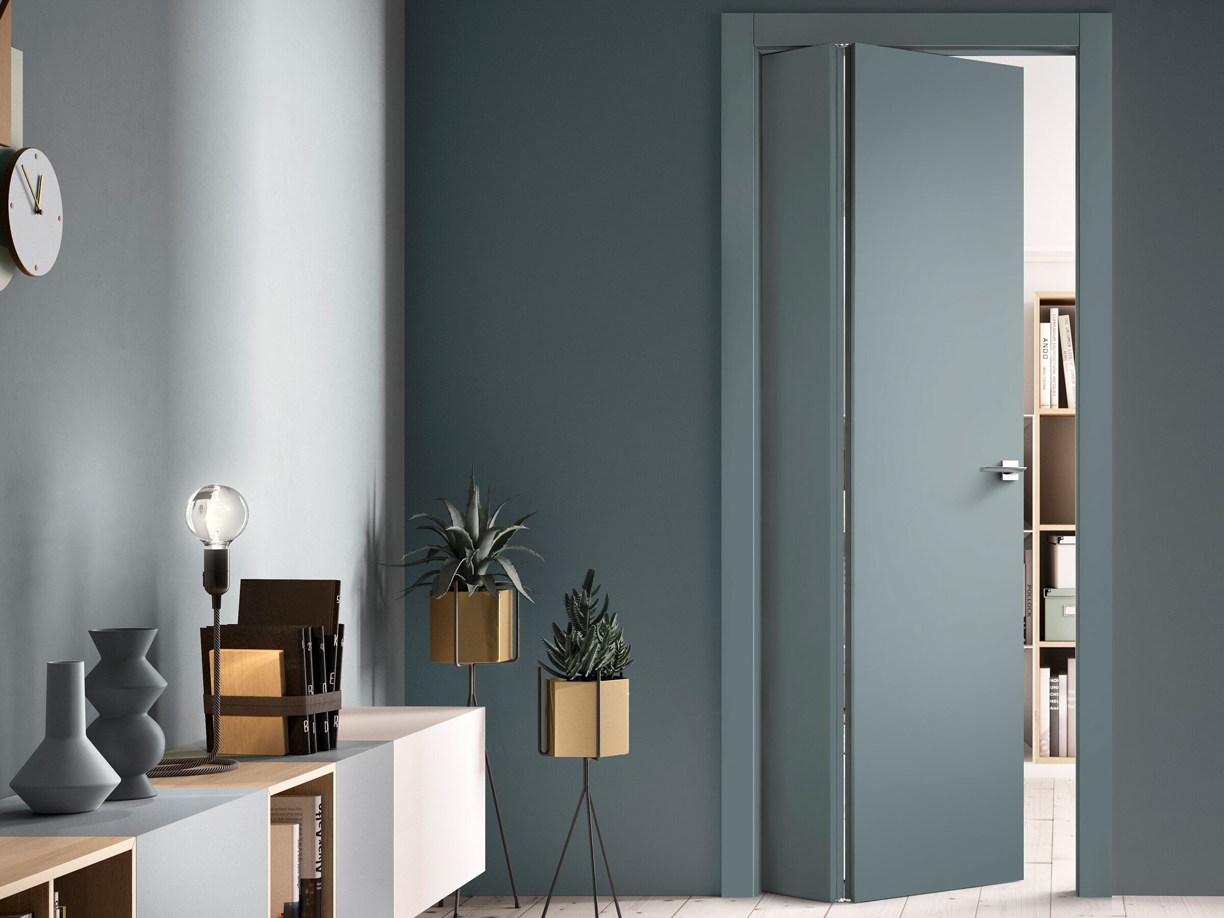 Деревянная книжная дверь FERREROLEGNO Коллекциифл ARCH-00114454 - Вид №1