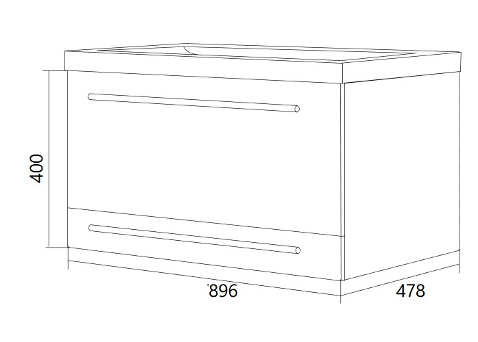 У51044 Тумба без раковины Соната 90П 2я 1 Marka Соната  - Вид №8