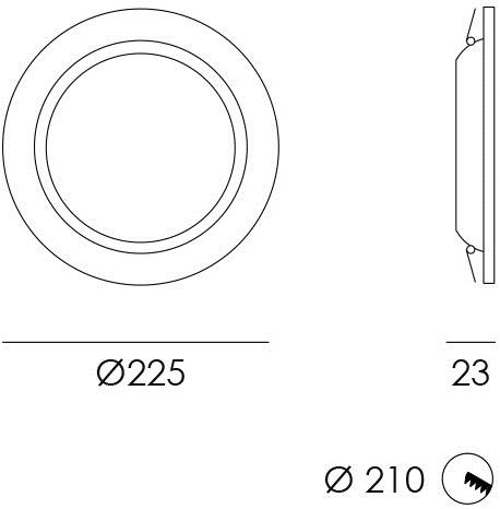 NEXO LUCE Круглый встраиваемый светодиодный точечный светильник Inlux recessed 5095 - Вид №1