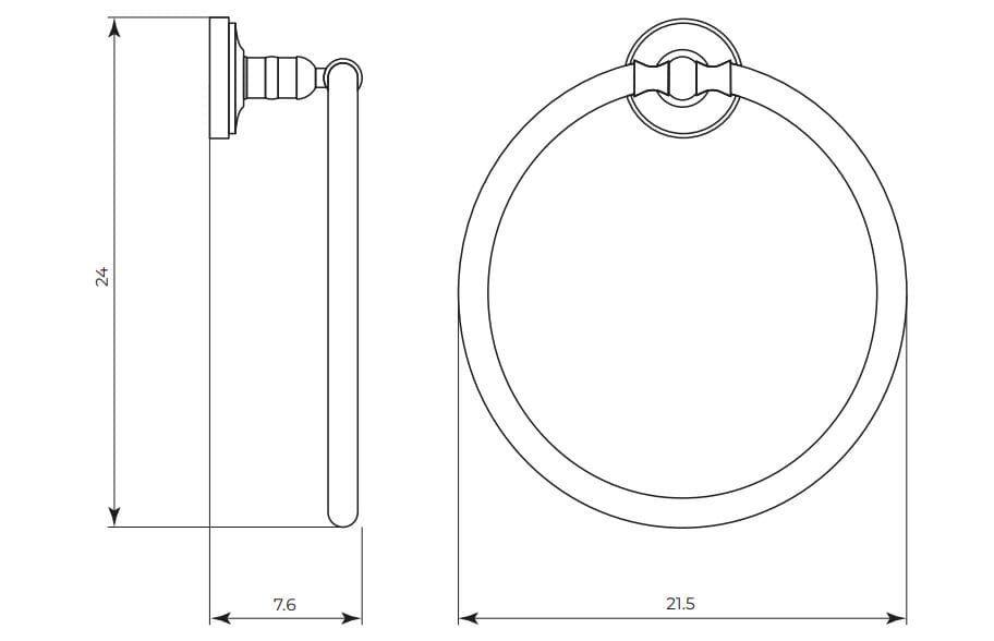Держатель для полотенец из латуни Gaia Mobili Complements ARCH-00023220 - Вид №2