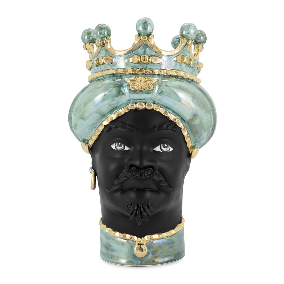 201075-85 ABHIKA ВАЗА MORO MAN MED. СС TURQUOISE  - Вид №2