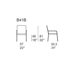 Штабелируемый садовый стул из полиэстера с подлокотниками Paola Lenti MIRA ARCH-00038210 - Вид №6