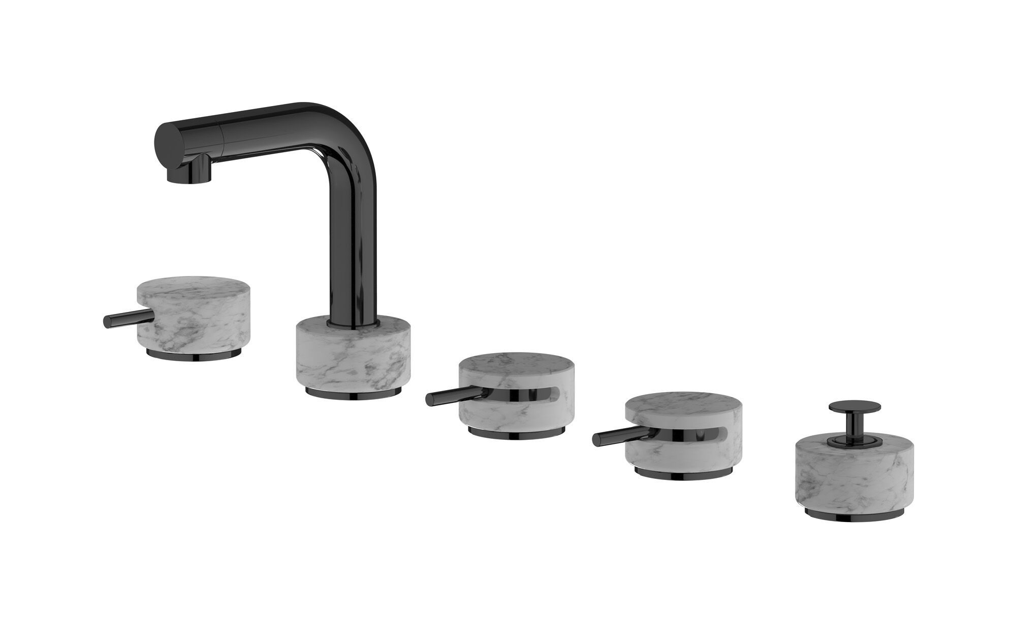 Смеситель для ванны с 5 отверстиями IB мрамор + мрамор Elle ARCH-00085878 - Вид №2