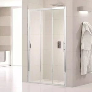 Двери в нишу 102 см LUNES P Novellini LUNES с белым профилем