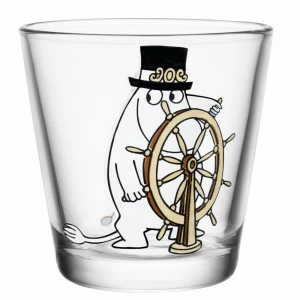 Стакан "Муми-папа у штурвала" LE-VILLAGE МУМИ-ТРОЛЛЬ 044822 Прозрачный;черный