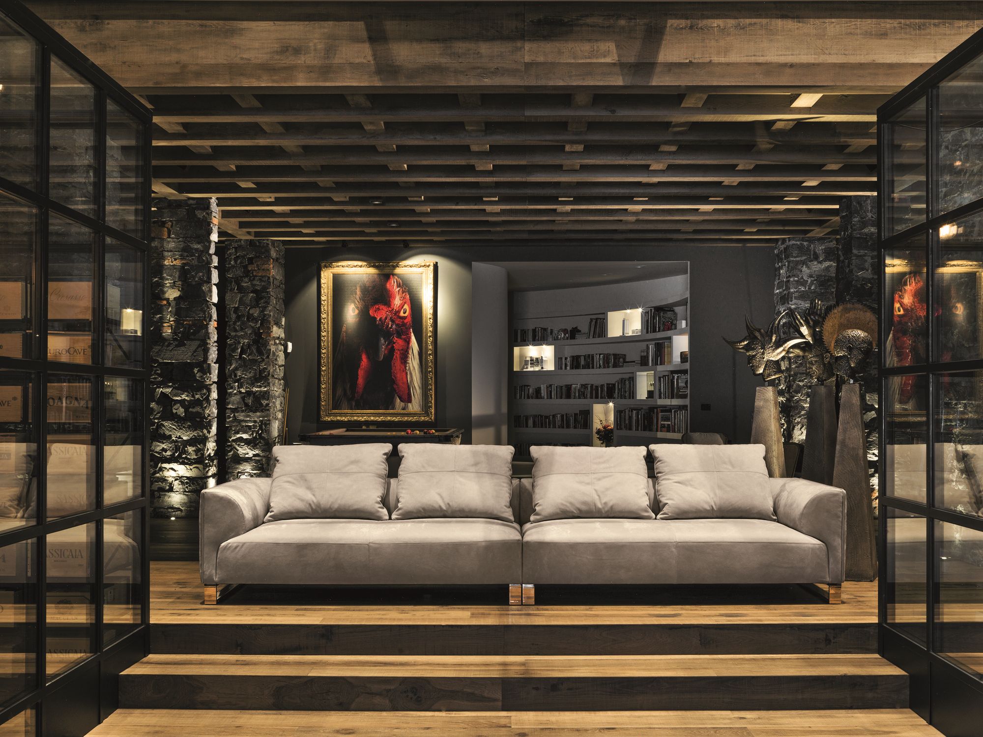 Модульный кожаный диван с полуостровом Longhi Loveluxe 2018-Illusion collection ARCH-00066542 - Вид №2