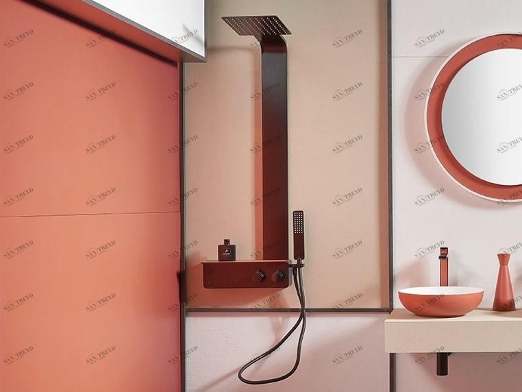 Acquabella Настенная душевая стойка из Акрона © и алюминия sun-id-1504892