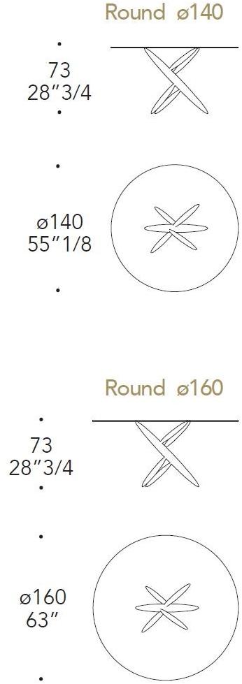 Reflex Круглый обеденный стол из стекла sun-id-1404765 - Вид №2