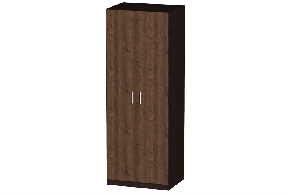 91368746 Шкаф распашной Furnistyle Лайф ЛШО-06 80x215x60 см ЛДСП цвет венге/дуб коричневый табак STLM-1095654