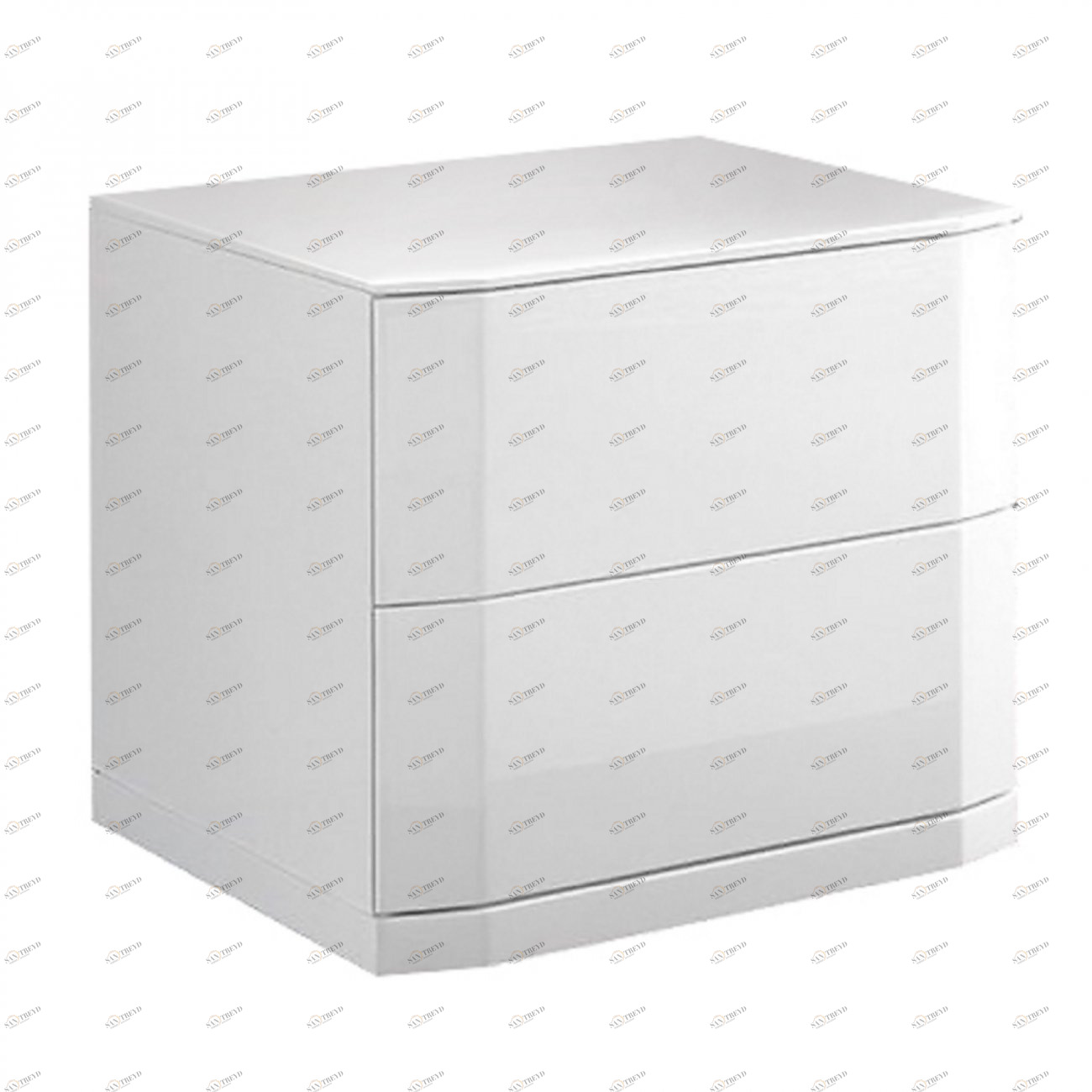 Тумбочка прикроватная белая с 2 ящиками Fiume ESF FIUME 043972 Белый 