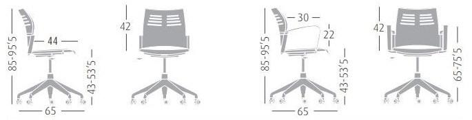 ACTIU Офисное кресло на колесиках Spacio sun-id-1369299 - Вид №5
