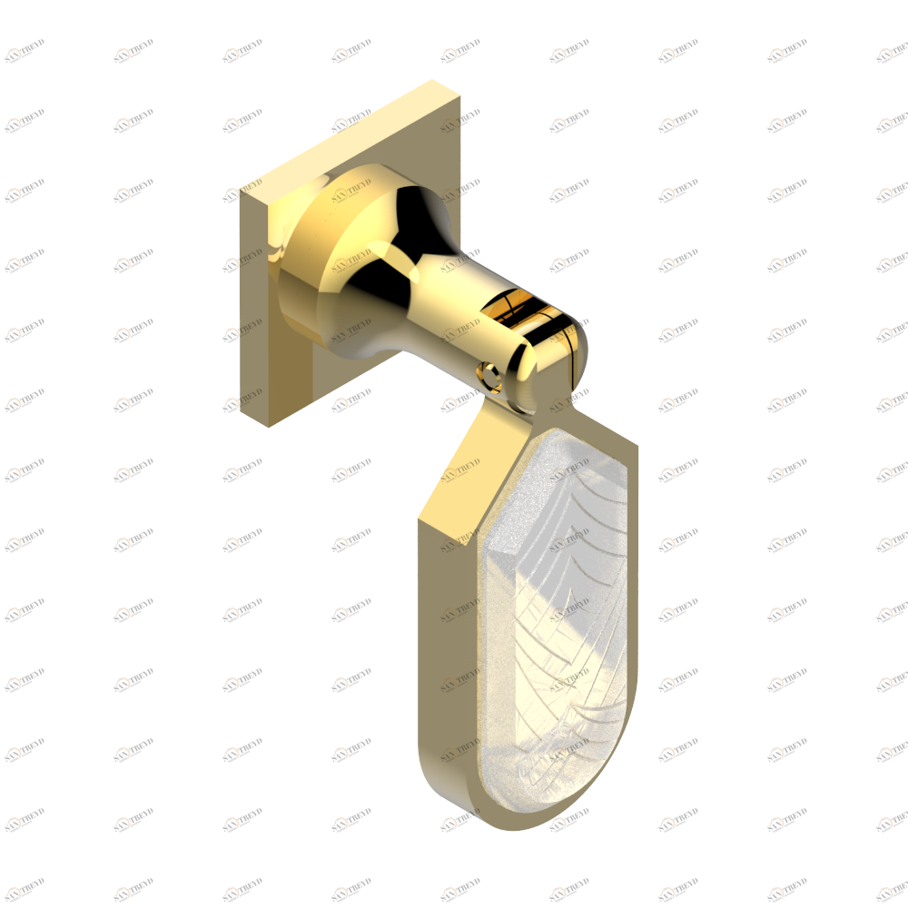 A6G-26BP Ручка среднего размера Thg-paris Profil инкрустация Lalique Покрытие PVD золотистый цвет A6G-26BP CAT.F