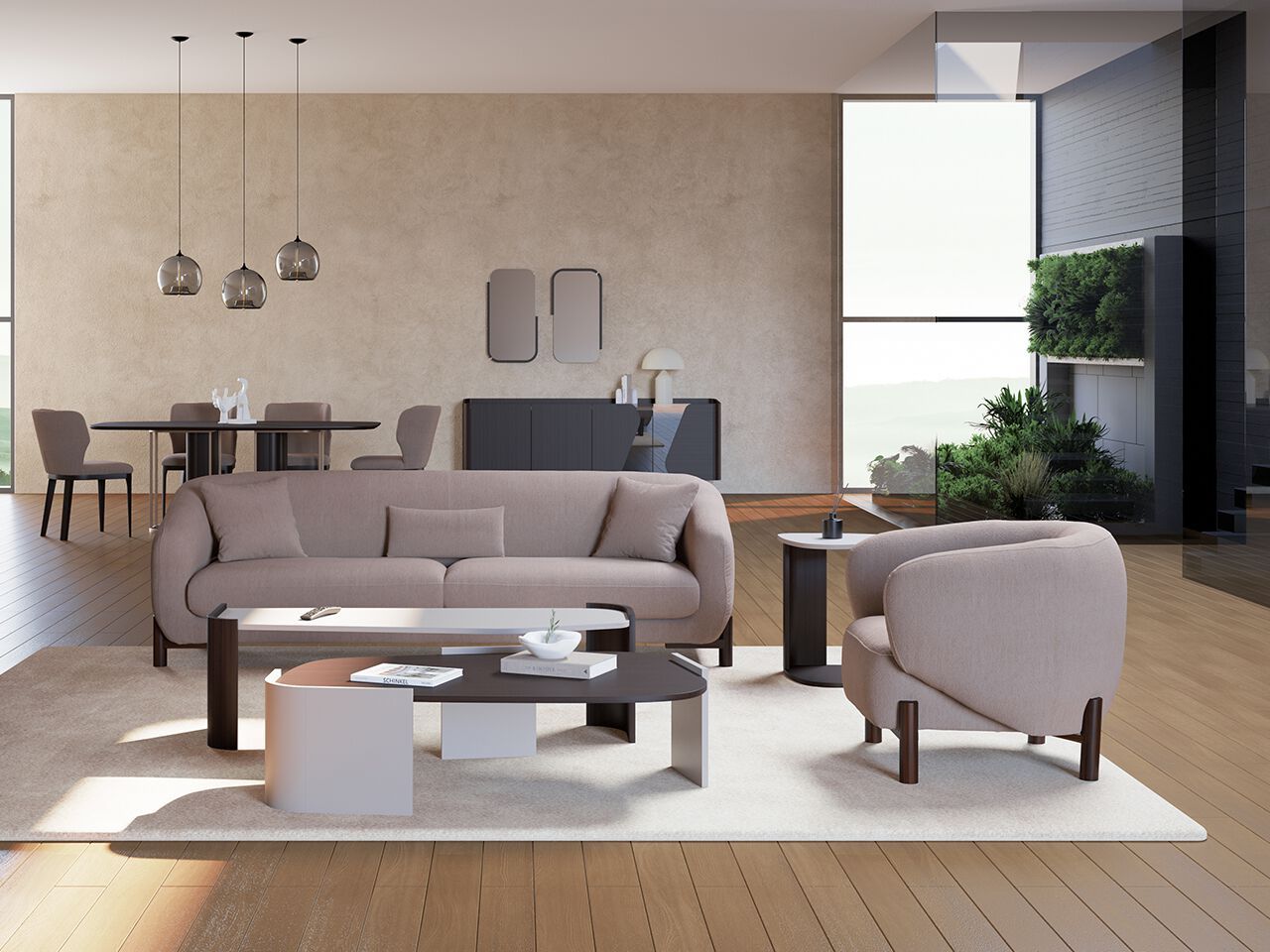 3-местный тканевый диван NDESIGN Tawny ARCH-00007515 - Вид №1