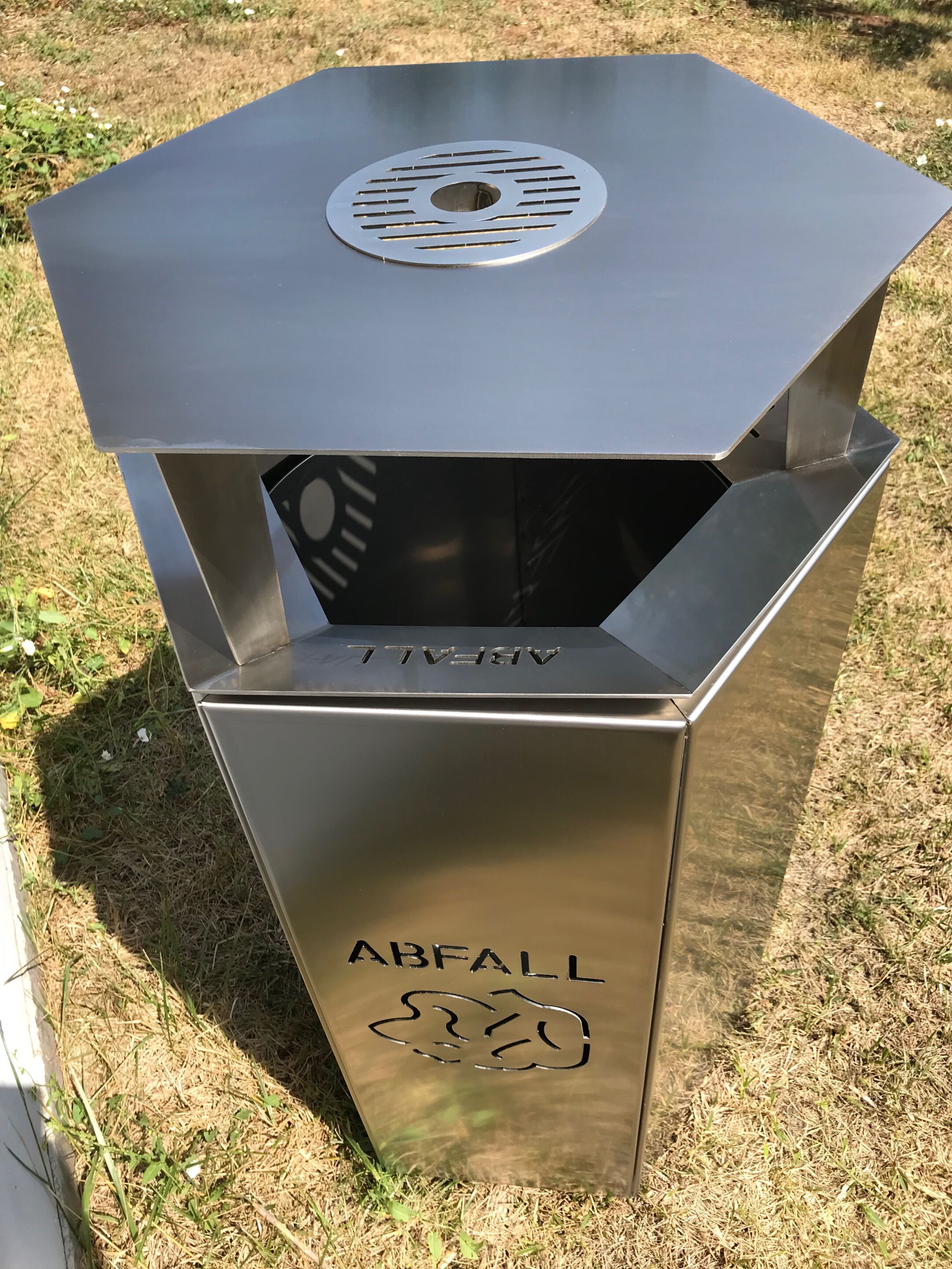 Открытый мусорный бак из нержавеющей стали для утилизации отходов CITYSì BEEHIVE ARCH-00014716 - Вид №1