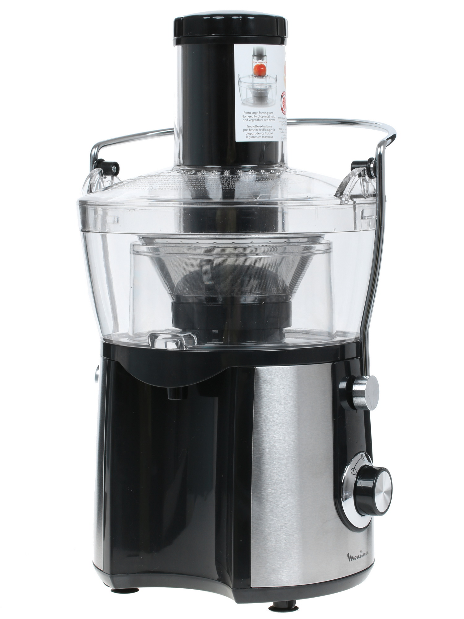 1223801 Соковыжималка электрическая Moulinex Juice Express JU550D10 серебристый STDN-0136809 - Вид №2