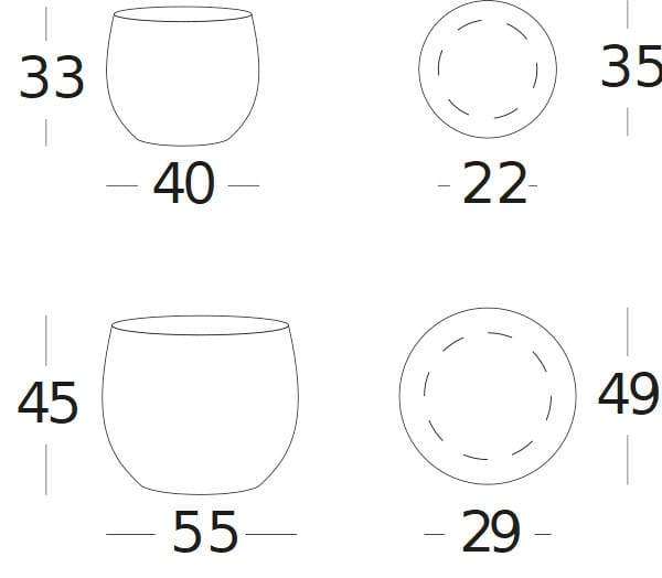 Круглый глиняный садовый горшок Vincent sheppard SAYA ARCH-00149835 - Вид №11