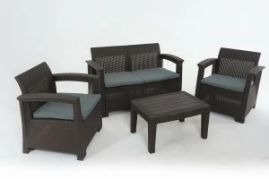 Мебель для отдыха из искусственного ротанга темно-коричневая "Шоколад" SF4-4P VINOTTI  00-3885164 Коричневый