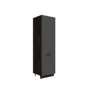 91728907 Напольный шкаф Маренго Силк 1 дверца с ящиком под технику 60x57.4x213.2 см фасад МДФ серый каркас ЛДСП серый дуб Сурская STLM-1331105