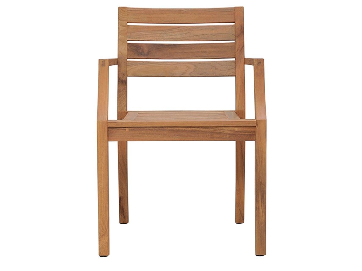 Штабелируемый стул из тикового дерева с подлокотниками JANUS et Cie Relais ARCH-00108647 - Вид №4