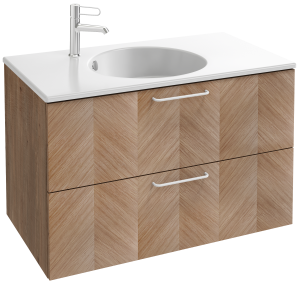 EB2523-R6-G1C Тумба под столешницу 90 см, 2 ящика, белая ручка JACOB DELAFON ODÉON RIVE GAUCHE