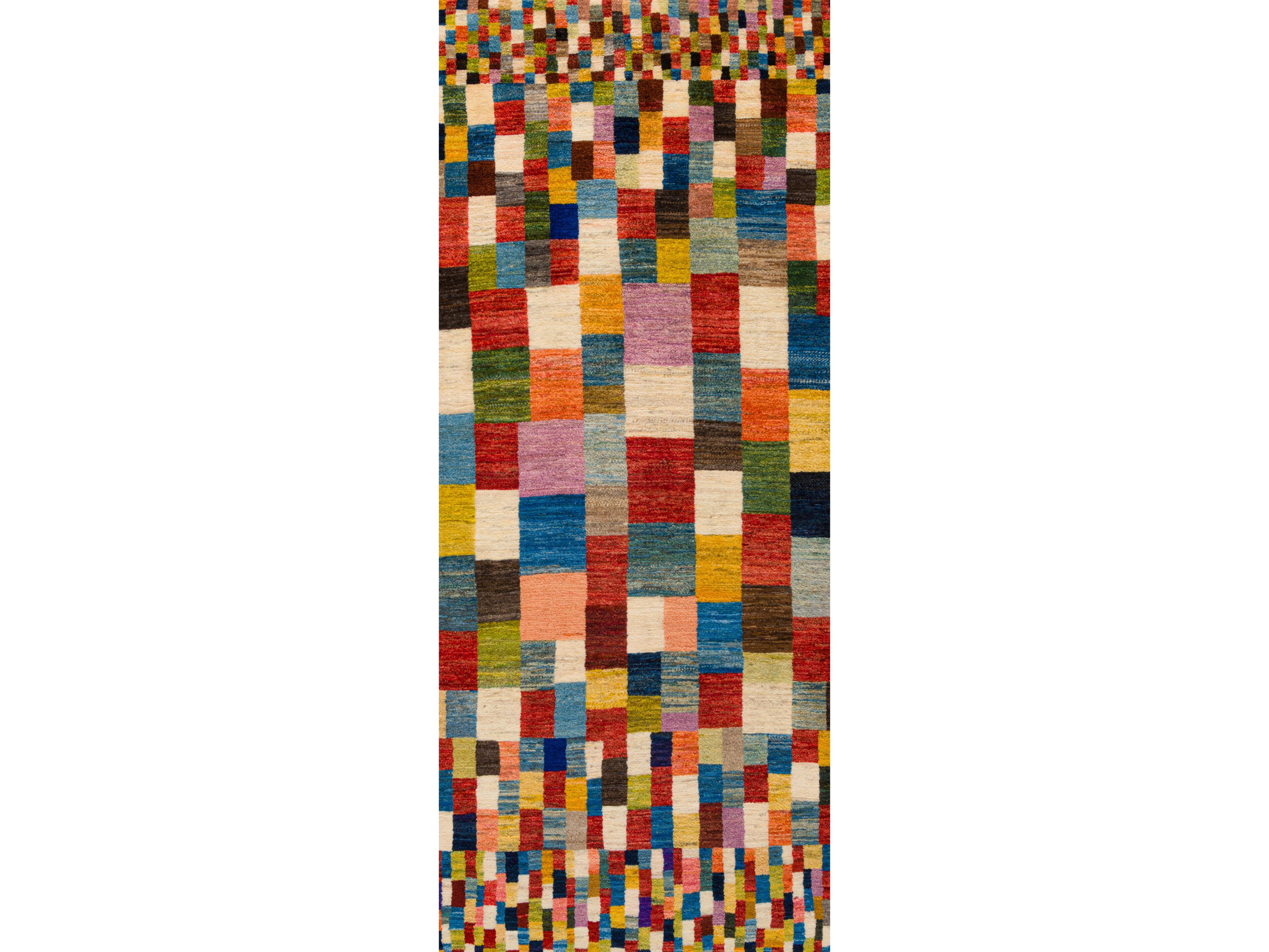 Шерстяной прямоугольный клетчатый ковер Zollanvari Gabbehs Geometric ARCH-00031192 - Вид №1