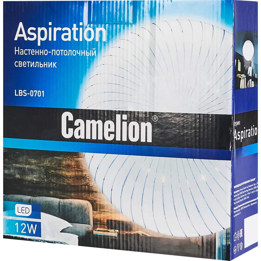 Светильник настенно-потолочный светодиодный Camelion LBS-0701, 10 м², цвет белый STLM-2186540 - Вид №6