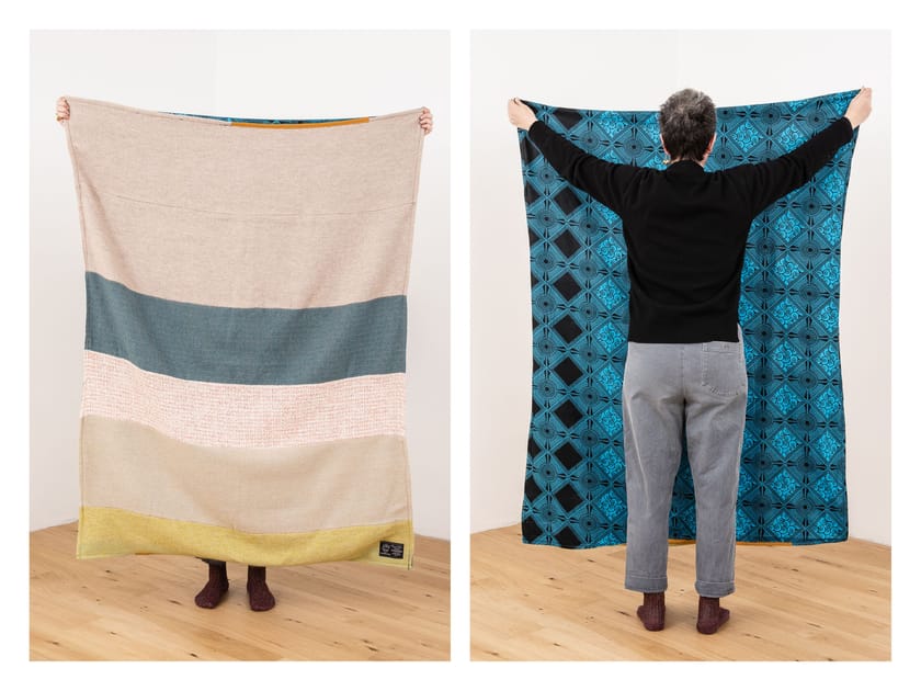 Двусторонний плед из шерсти и хлопка isOnAir 50 повторов ARCH-00045882