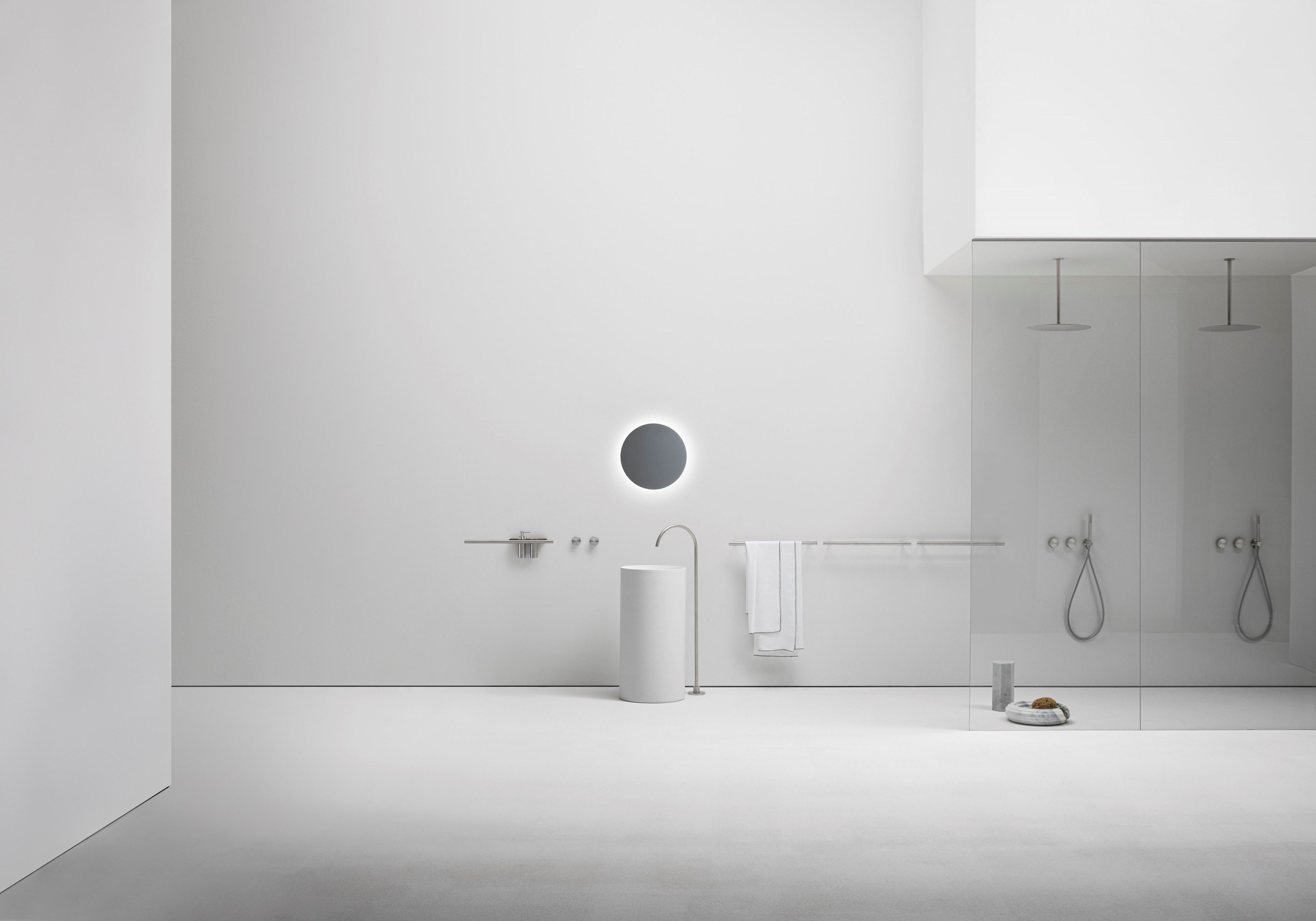 Держатель для полотенец / полка из нержавеющей стали и Cristalplant Falper цилиндр ARCH-00117684 - Вид №1