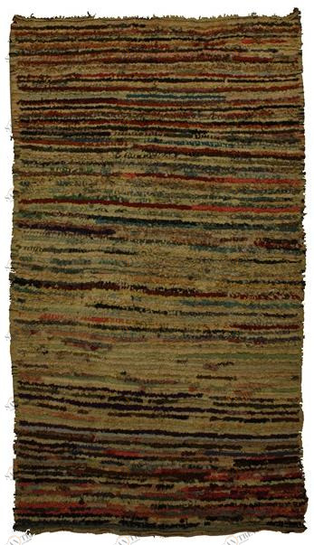 AFOLKI Прямоугольный шерстяной коврик с длинным ворсом Boucherouite Taa1044be