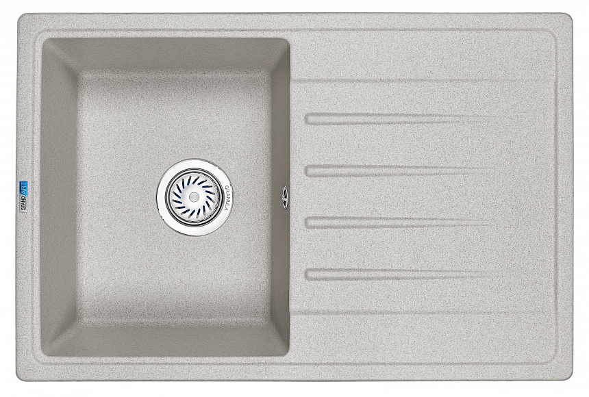 7602, БАЗАЛЬТ, кухонная мойка, СтандАРТ кварц GRANULA Standart 7602-ST69 - Вид №1