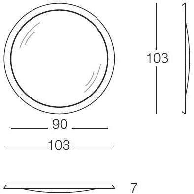 arflex Зеркало настенное круглое в раме sun-id-1439265 - Вид №4