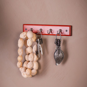 Вешалка-ключница , 220x40x30 мм, красное дерево LJPS0008 Public Steel Россия