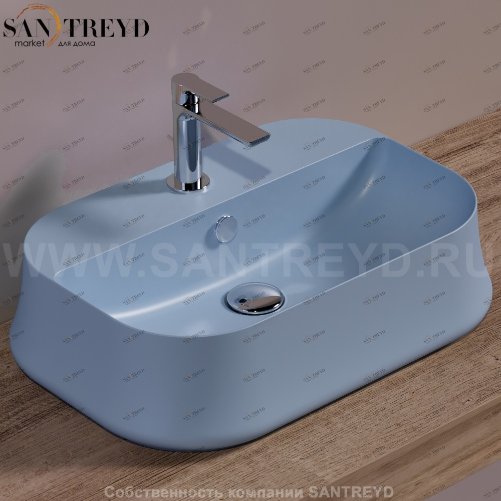 SH09PERVINCAMATT Накладная раковина на столешницу  прямоугольная Simas Sharp