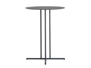 Высокий круглый садовый стол из HPL и металла