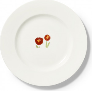 10639879 Dibbern Тарелка обеденная Dibbern "Впечатление.Красные маки" 26,5см Фарфор