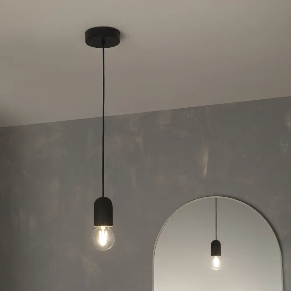 Подвесной светильник INSPIRE Rood с цементной текстурой, черный 82908111 STLM-0037802 - Вид №8