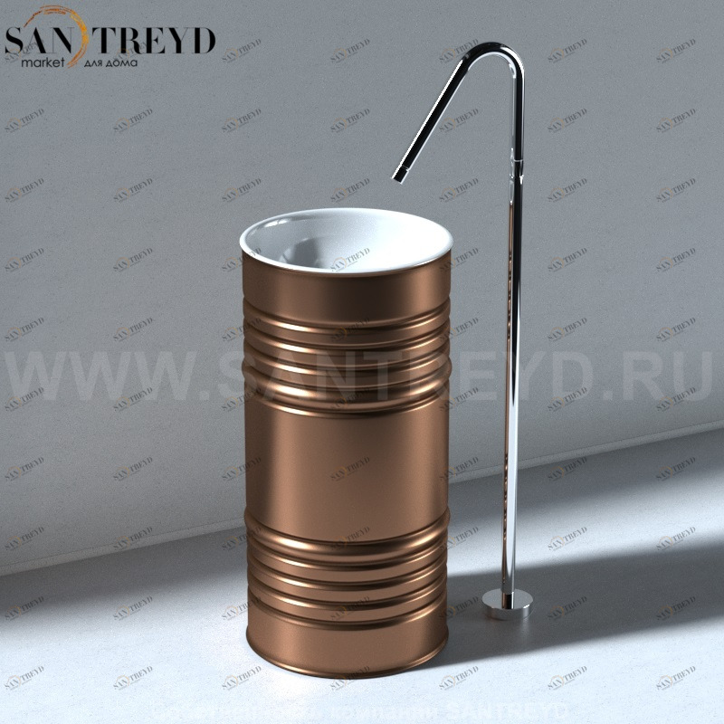 4742K80 Напольная раковина стоящая круглая Kerasan Artwork