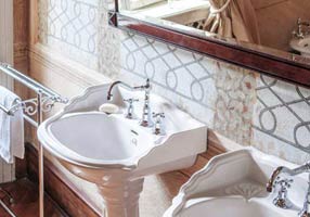 Gentry Home Пьедестал для раковины 640 мм с канавками Belgravia Рифленый белый GH103111  - Вид №1