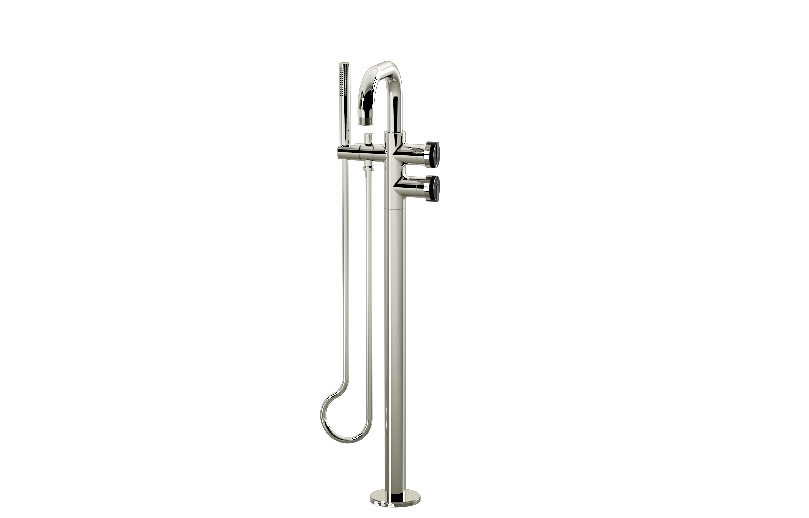 E-11557-R2MB-L1BK-PC Смеситель напольный отдельностоящий (внешняя часть) GRAFF MOD+