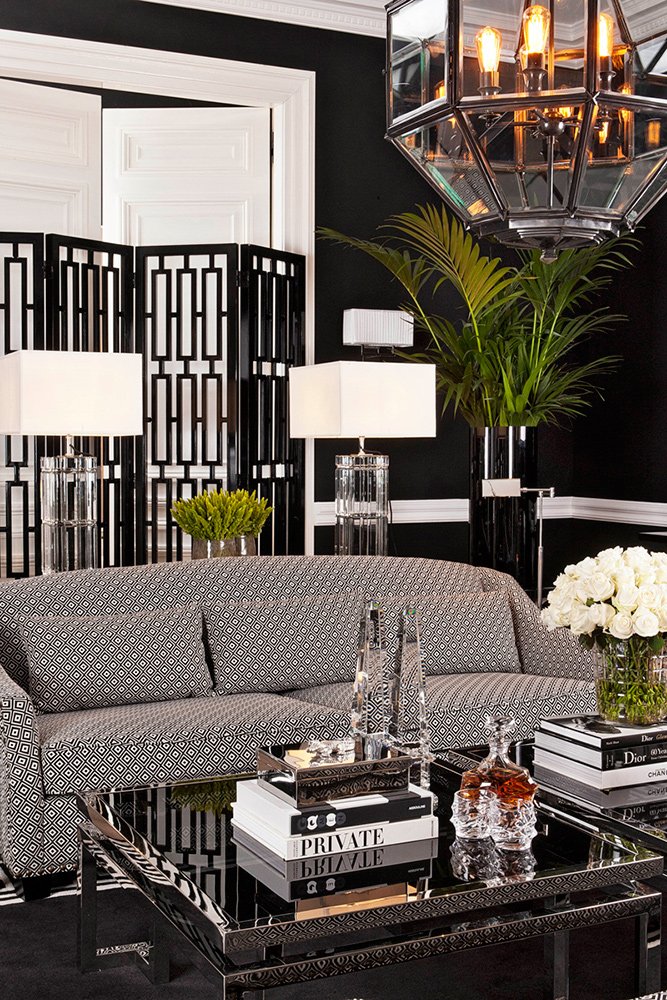 Журнальный столик стеклянный с ножками хром и дымчатым стеклом 100 см Palmer от Eichholtz EICHHOLTZ  242468 Прозрачный;хром  - Вид №4