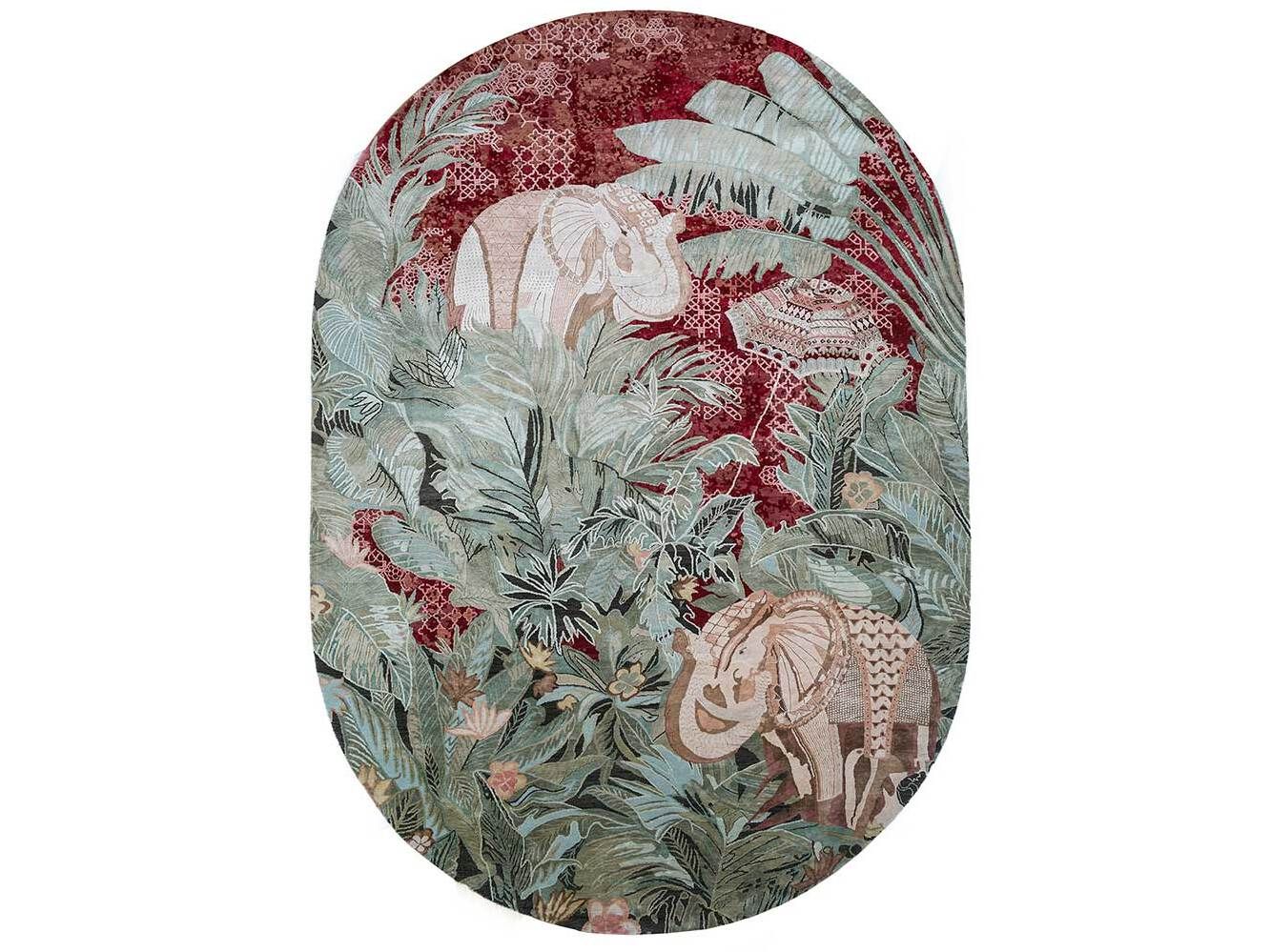 Овальный шерстяной ковер ручной работы Jaipur Rugs Inde Rose - Переплетение природы и наследия ARCH-00027088 - Вид №1