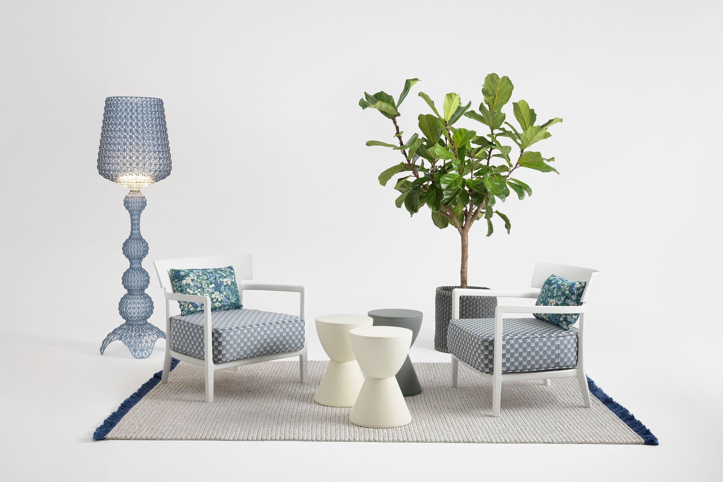 Съемное садовое кресло из поликарбоната и ткани с подлокотниками Kartell CARA LIBERTY ARCH-00029641 - Вид №27