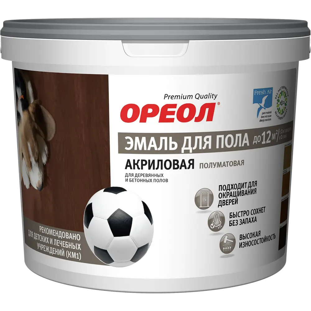 Акриловая эмаль ОРЕОЛ для пола и дверей цвет венге 2,3 кг 84439744 STLM-0050062 - Вид №1