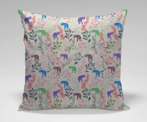 Подушка White Elefant by Amir Faysal ICON DESIGNE РАСТЕНИЯ, СЛОН 119868 Белый