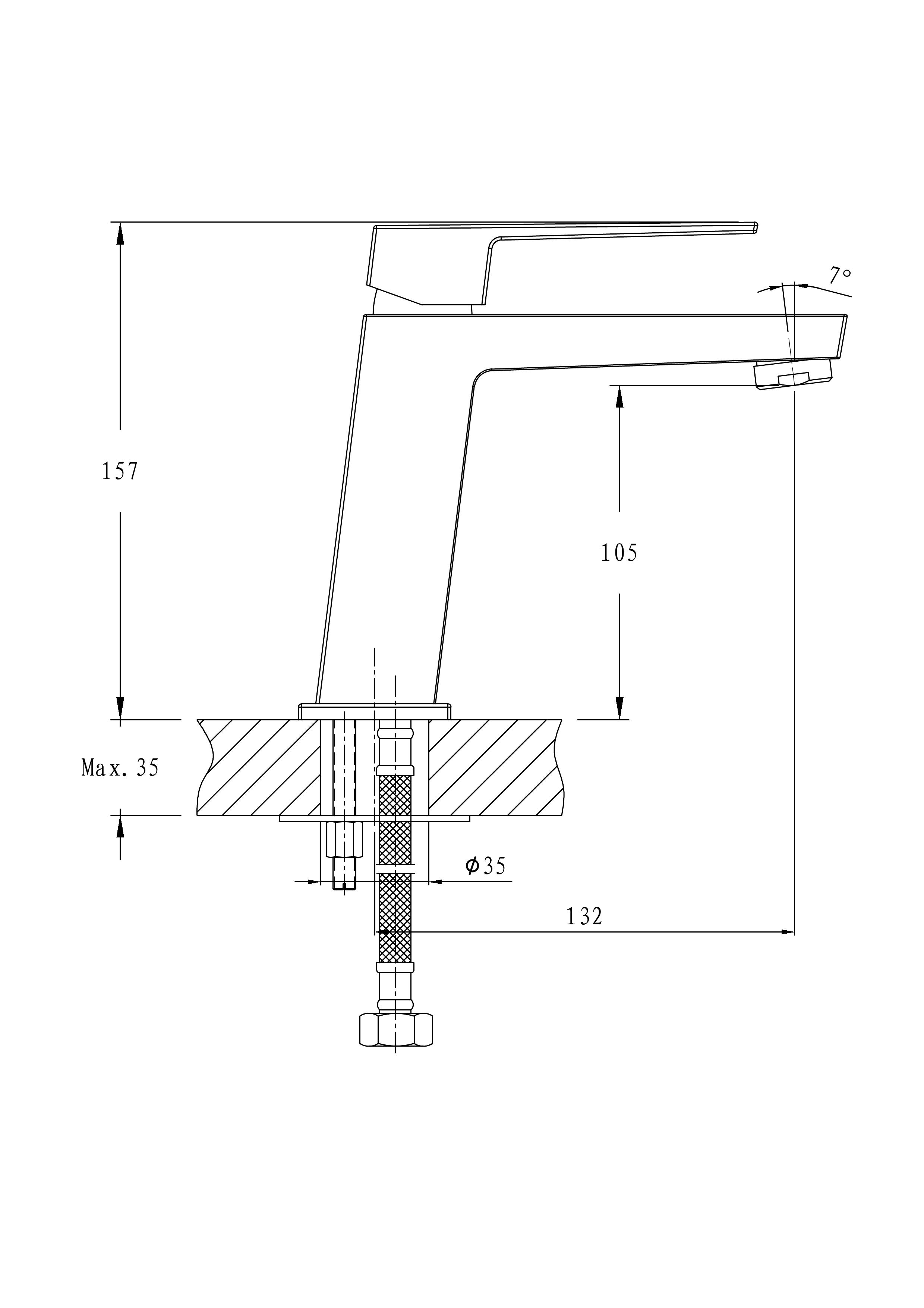 HB11191 Смеситель для раковины , хром Haiba  - Вид №2
